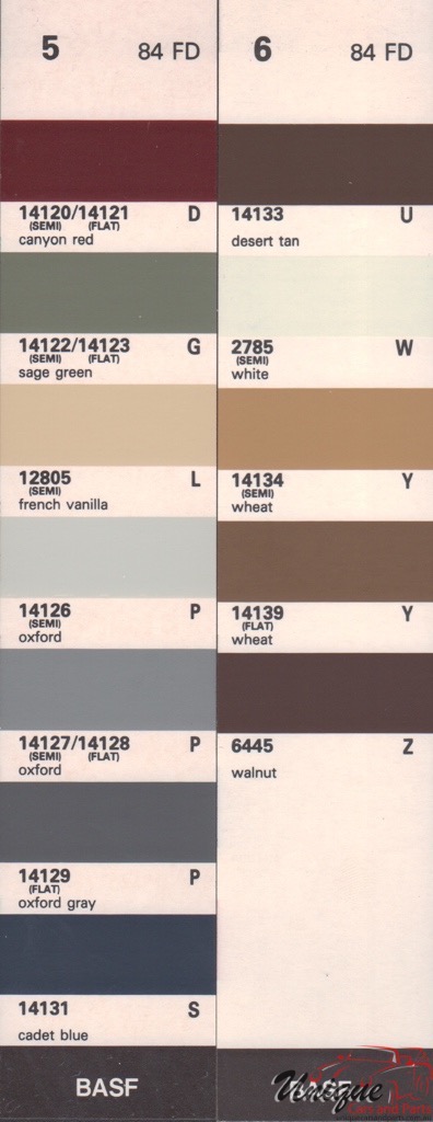 1984 Ford Paint Charts Rinshed-Mason 3